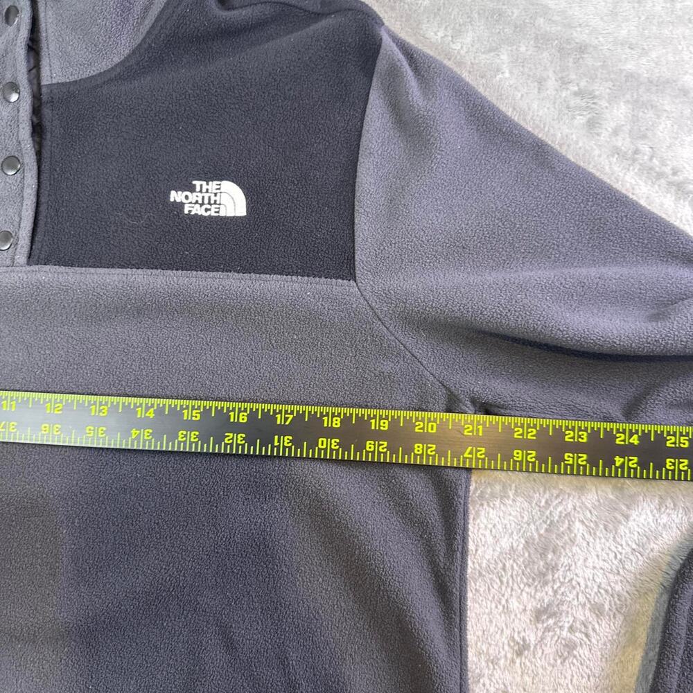 The North Face Womens Large Gray Snap Pullover Fleece Jacket Outdoor - Picture 6 of 6